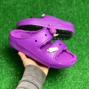 Crocs Classic Cozzzy Sandal Mens Shoes Purple 209392-510 NEW Sz 8